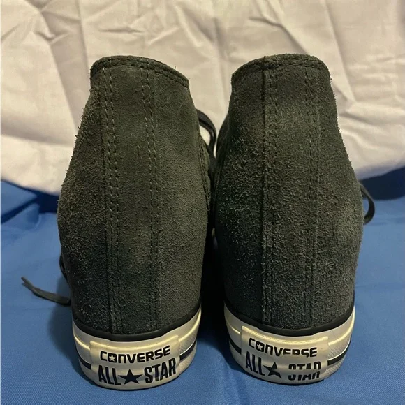 Converse - CT Lux Mid Top with Wedge - Charcoal Gray Suede Leather - Women US 8 - Picture 3 of 5